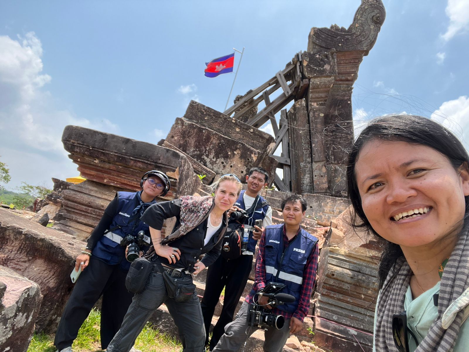 The documentary crew on location
